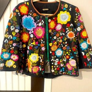 Very Unique Rozae Nichols Art To Wear Jacket Small Hook Closure Vintage